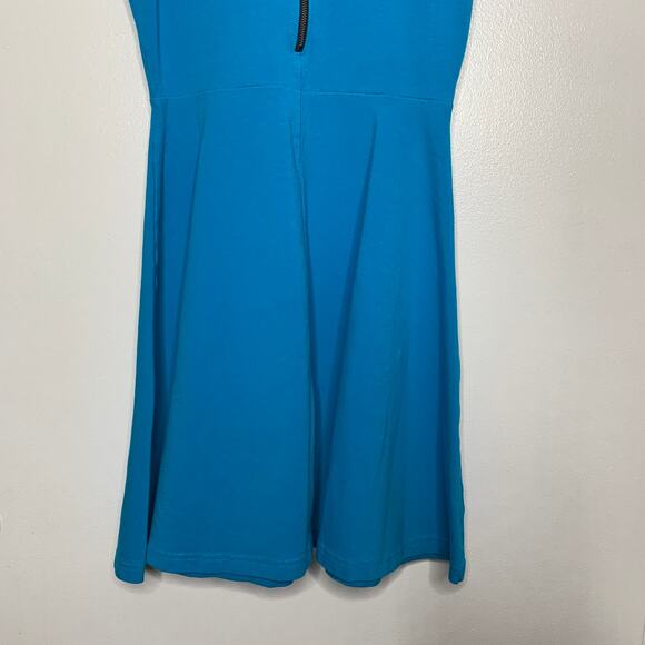 Express women's teal blue scoop neck mini length skater dress Small - Picture 8 of 10